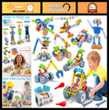 10-in-1 STEM Building Toys for Kids 4-8 \| Educational Learning Kits & Activities