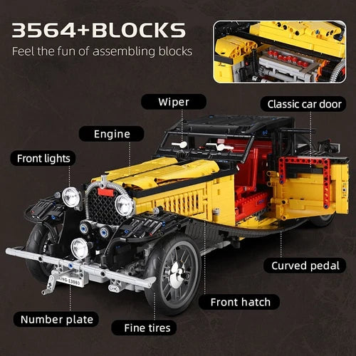 Mould King 13080 Vintage Vehicles Classic Car Static Model Building Block Toy