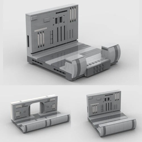 MOC Modular Exterior Corridor System with 4 Entrances 1147pcs DIY Kit