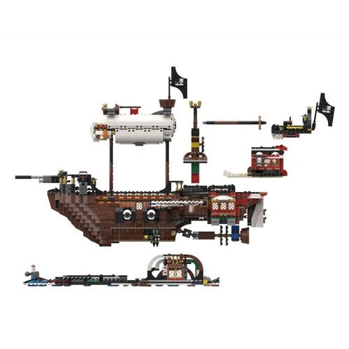 Modubrix MOC-141840 Medieval Airship Pirate Theme 2771 Parts Nice Gift