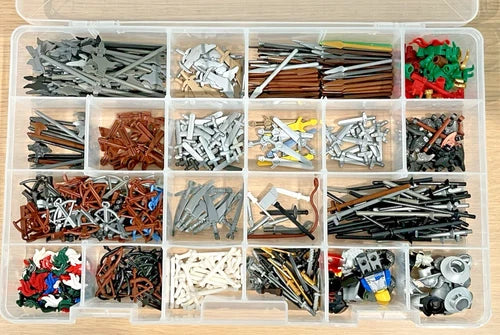 Lego Castle Knights Minifigures Accessories Weapons LOT - Helmets Spears Swords