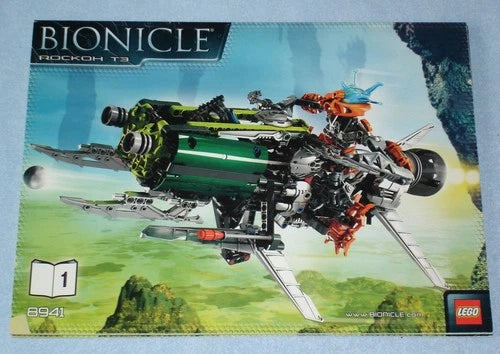 Lego Bionicle 8941 ROCKOH T3 Battle Vehicle & Pohatu - Sealed Bags & 3 Manuals