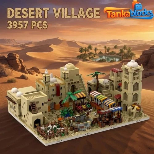 MOC Desert Town village building blocks Bricks Toys 3957 Pcs Birthday Gift