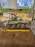 COBI Small Army Sherman M4A1 Tank Set 2464 400 pcs WWII w/ Minifigures