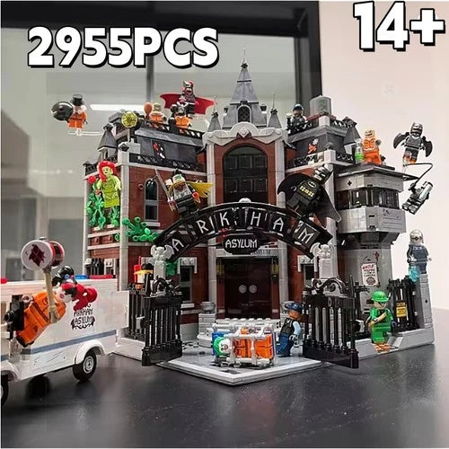 2953pcs Arkham Asylum Building Blocks MOC 76300 Hero Series Brick Model Toy