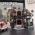 2953pcs Arkham Asylum Building Blocks MOC 76300 Hero Series Brick Model Toy
