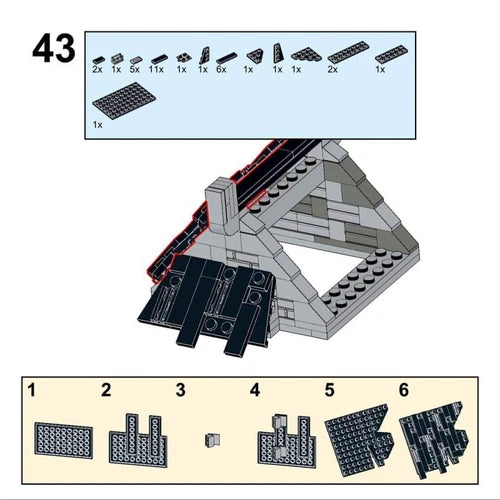 MOC-82593 Medieval Graveyard Shop Shaped Small Particle 1194 Pieces Good Quality