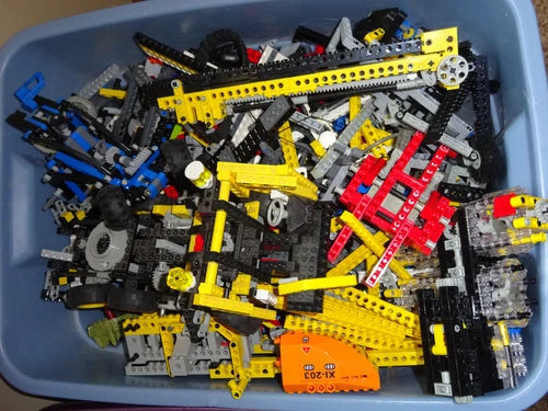 MEOW 12 Pounds Technic parts & pieces gears beams arms pins Bulk Lot