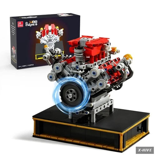 V8 Engine Technic Building Blocks Set That Runs Smoothly,Build Your Own 8 Cylin