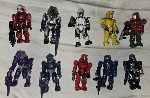 Mega Bloks Construx Halo Lot of 32 Figures Mini Figures + Accessories B1
