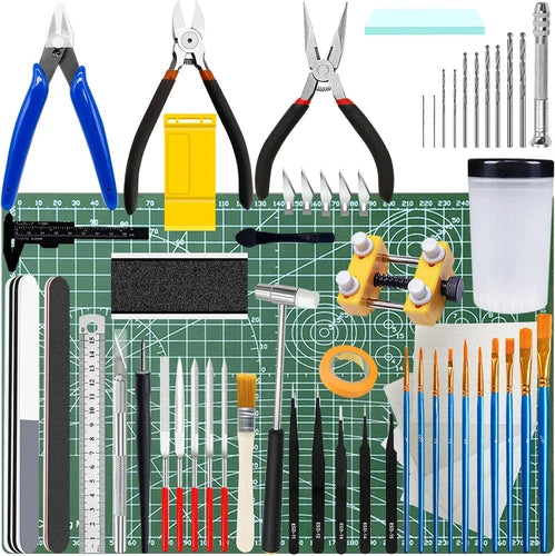 64Pcs Modeler Basic Tools Craft Set Hobby Building Tools Kit Gundam Model Tools