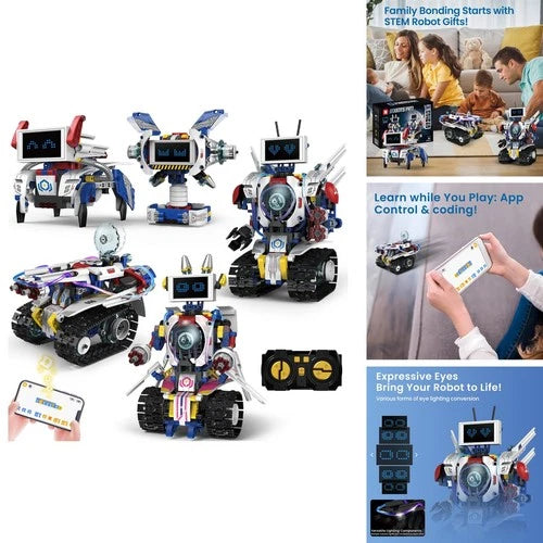 HPROMOT BG1532 STEM Robot Building Kit 603 PCS 5-in-1 for Kids Ages 6-16