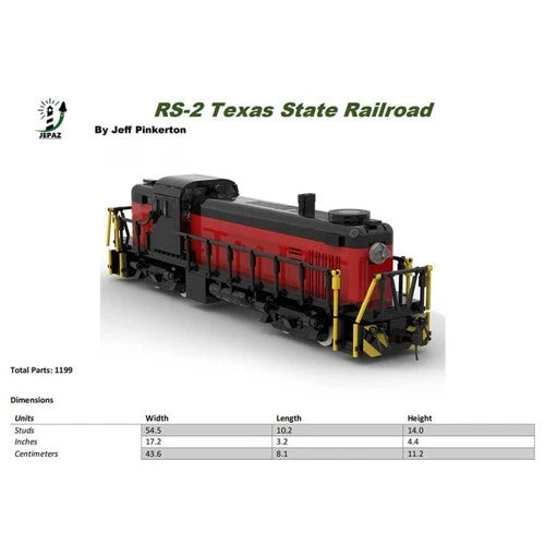 Modubrix MOC-117012 RC Train Locomotive with Power Functions 1203 Pieces
