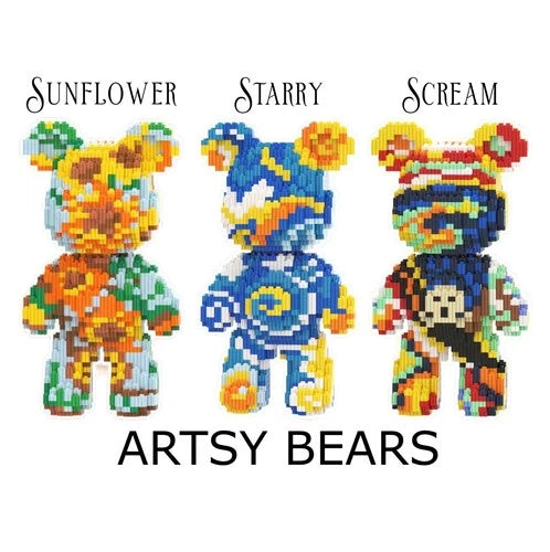 Artsy bears \| building block bears based on famous paintings \| 3280 pcs