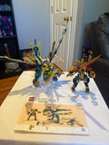 MEOW Ninjago Elemental Dragon vs. The Empress Mech 71796 Used No Minifigures