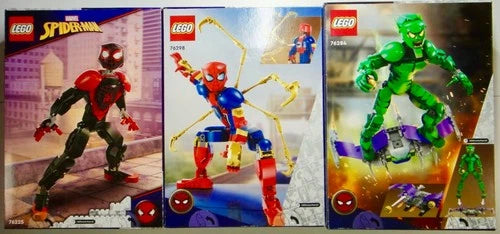 LEGO Marvel: 76284 Green Goblin, 76225 Miles Morales, 76298 Iron Spider-Man