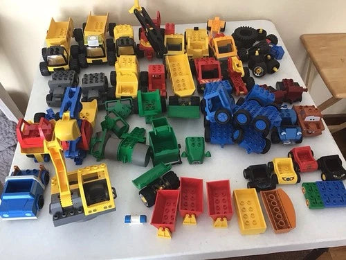 HUGE Lot Of Lego Duplo Many Specialty Cars Trucks Specialty Pieces