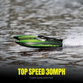 2.4Ghz Mini Remote Control Boat For Water Pool Lake Water Toy 2 Batteries Green.