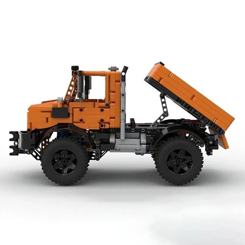 Technical 1264PCS Orange Truck MOC Building Blocks