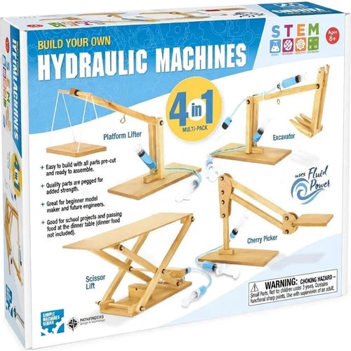 PATHFINDERS STEM Kit- Hydraulics 4-In-1– Build 4 Hydraulic Machines \| Engineerin
