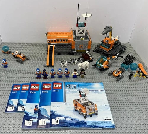 Lego 60032 60036 City Arctic Base Camp Snowmobile Lot 2 Complete Sets