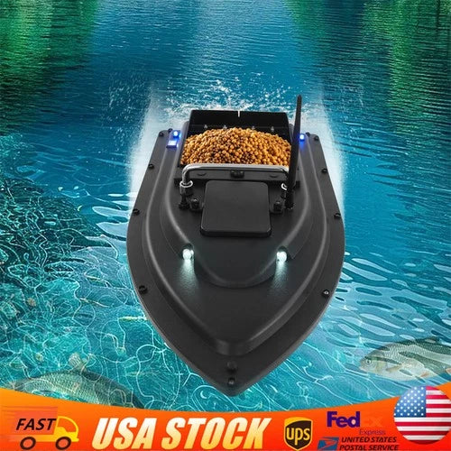 RC Fishing Bait Boat with GPS Dual Motors Fish Finder with Night Light Signal US