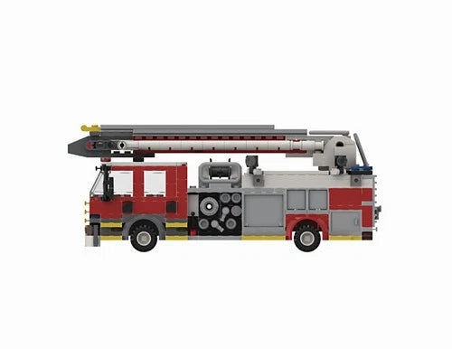 MOC Ladder Fire Truck DIY Model building blocks Toys Christmas gift