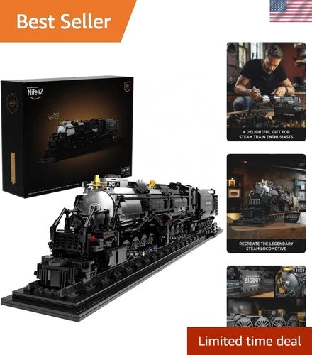 Big Boy Train Building Kit - Stunning 1,818 Piece Model with Realistic Design