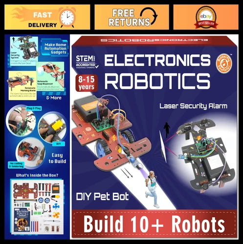 10-in-1 STEM Robotics Kit for Kids Ages 8-12 - Electronics Learning Toy