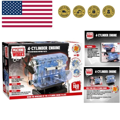 Build Your Own Visible Model Engine Toys - Replica Model Building Kit 100+ Pi...