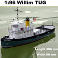1/96 Scale 308 mm RC Model Kits Tug Working Boat DIY Adult Model