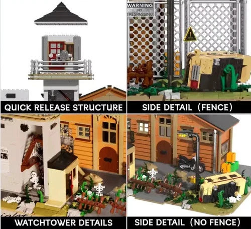 NEW Abandoned Apocalypse Prison Building Blocks Set Zombie Survival Adults MOC