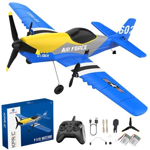 P–51D RC Plane 3 Channel 2.4GHz 6 Axis Gyro 2 Battery Foam for Kids Beginner