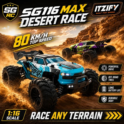 SG116 MAX 1:16 4WD Brushless RC Car 80KM/H High Speed Off Road Drift Truck