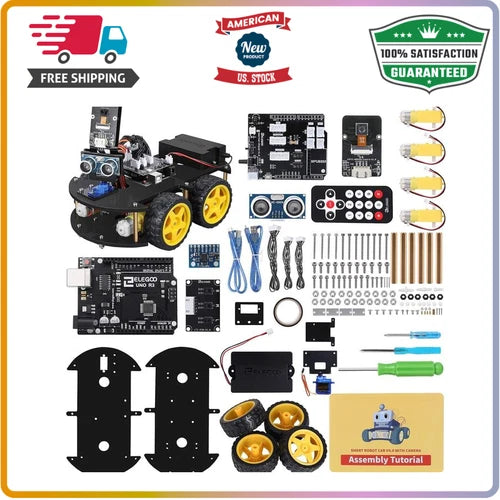 Arduino Robot Car Kit for Kids Ages 8-16, STEM Coding Building Toy