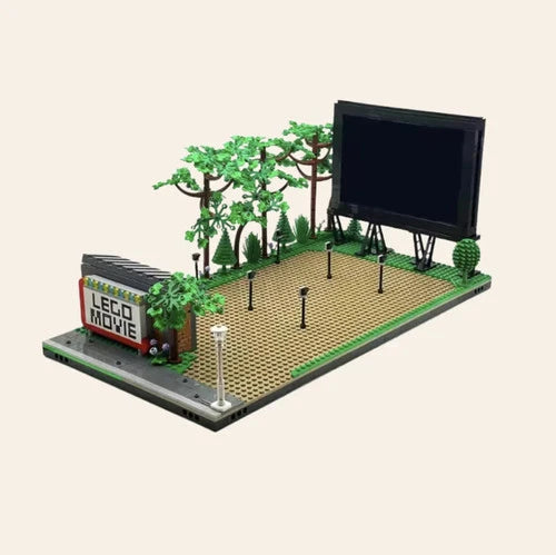 NEW Drive-In Movie Theater Building Blocks Set Model Adults MOC Retro City