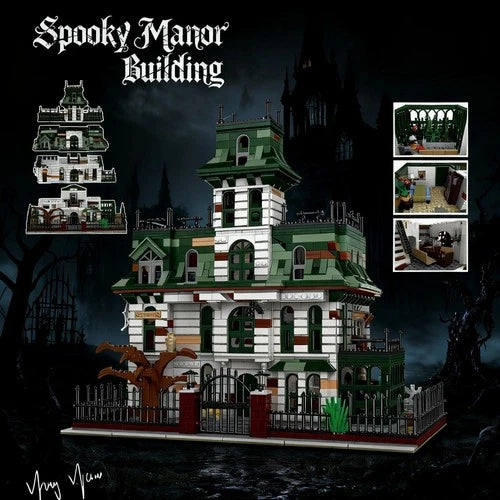 MOC Spooky Manor Building Building Blocks toy birthday Christmas gift 3378 pcs