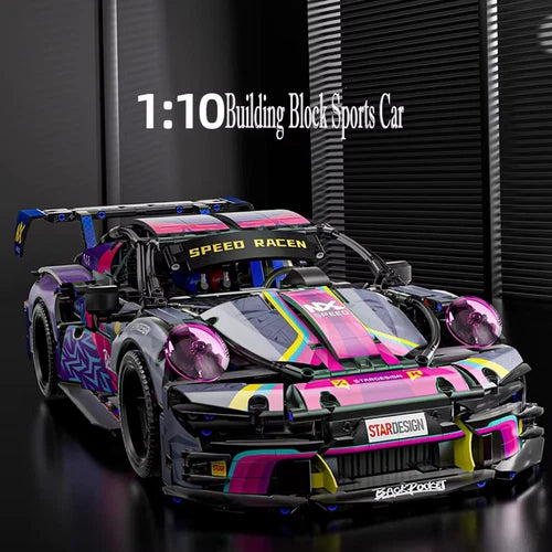 New Porsche 911 RSR 1700Pcs Racing Car Technical Building Blocks Sports Car Set