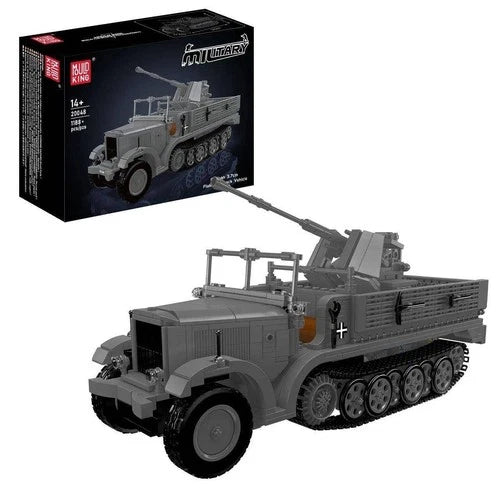 Mould King 20048 German Flak Half-Track Vehicle Building Bricks 1188pcs Playset