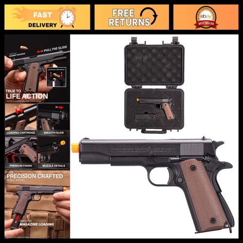 Miniature M1911 Model Kit 1:2 Scale - Metal Build for Desktop Display - Gift for