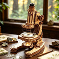 ROKR 3D Wooden Puzzle Microscope Wooden Mechanical Model Kit Toy DIY Xmas Gift