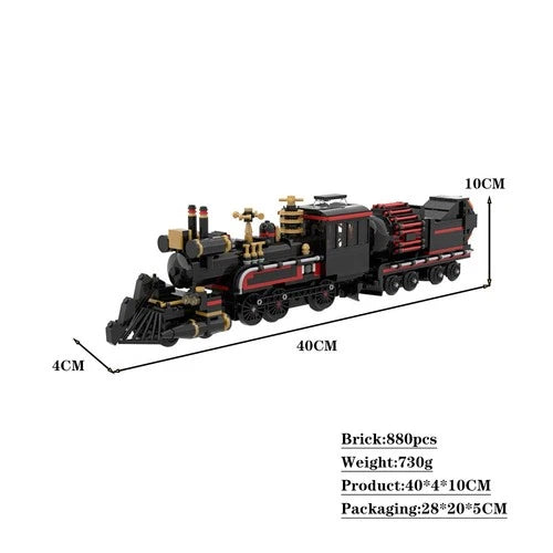 MOC Back To The Future Jules Verne Time Train Building Blocks 880 PCS Model Toys