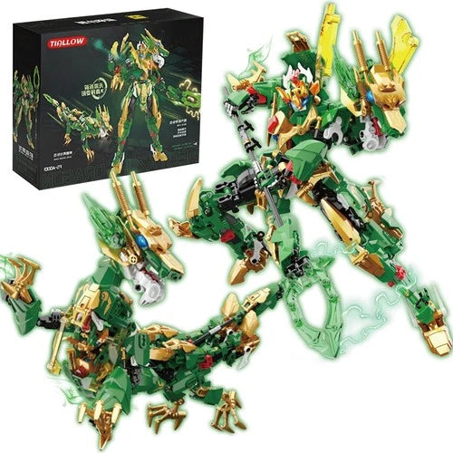 TIALLOW Transform Robot Dragon Rising Mech Building Block Set Gift for Boy