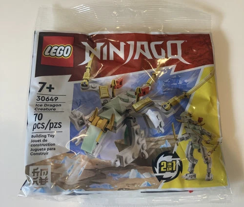 LEGO NINJAGO 30649 ICE DRAGON CREATURE 2-IN-1 SET MINT & RETIRED PRODUCT!