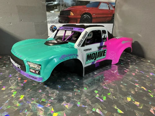ARRMA ARA-1564 MOJAVE GROM Body Cage Clipless Teal/Pink Complete 1/18 223s