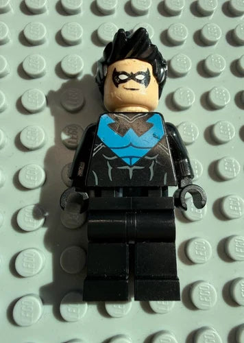 MEOW Nightwing! - White Eye Holes and Blue Chest Symbol DAMAGED!!! SEE PICS!