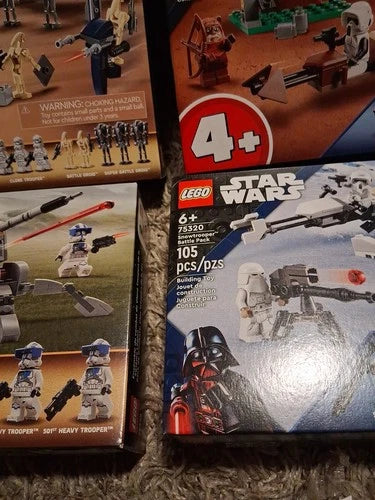 Lego 4 Star Wars Sealed Set Lot 75372 75345 75320 75332 AT-ST Clone Troopers Box