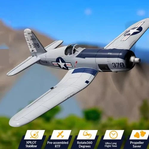 US Volantex Airplane WWII Gray F4U Corsair RC Plane 4CH 2.4G 400mm RTF Aerobatic