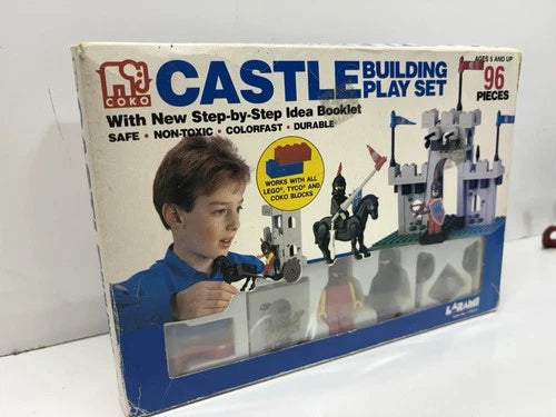 RARE Vintage COKO Castle Building Play Set 96 Pc Laram 7703-0