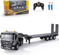 Remote Control Semi Truck Toys, 9 Channel RC Semi Truck with Trailer, Constructi